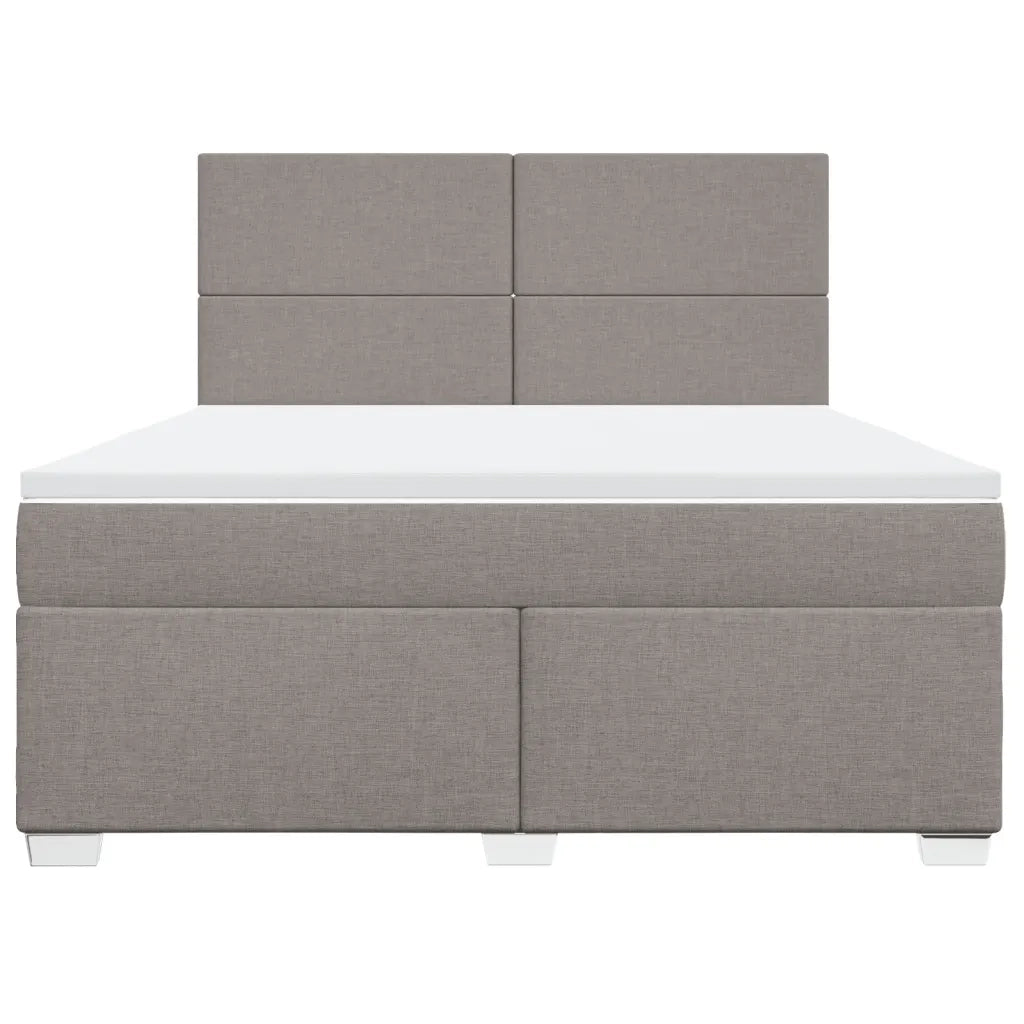 Giroletto a Molle con Materasso Tortora 180x200 cm in Tessuto