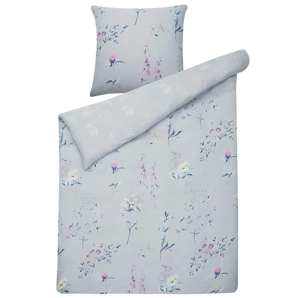 Set di biancheria da letto 135 x 200 cm in cotone a fiori moderno