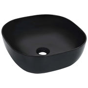 Lavabo da appoggio per l'interno del bagno bagno di servizio cabina WC 42,5 x 42,5 cm ceramica nera 02_0002627
