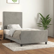 Giroletto senza Materasso Grigio Chiaro 80x200 cm Velluto 3125599