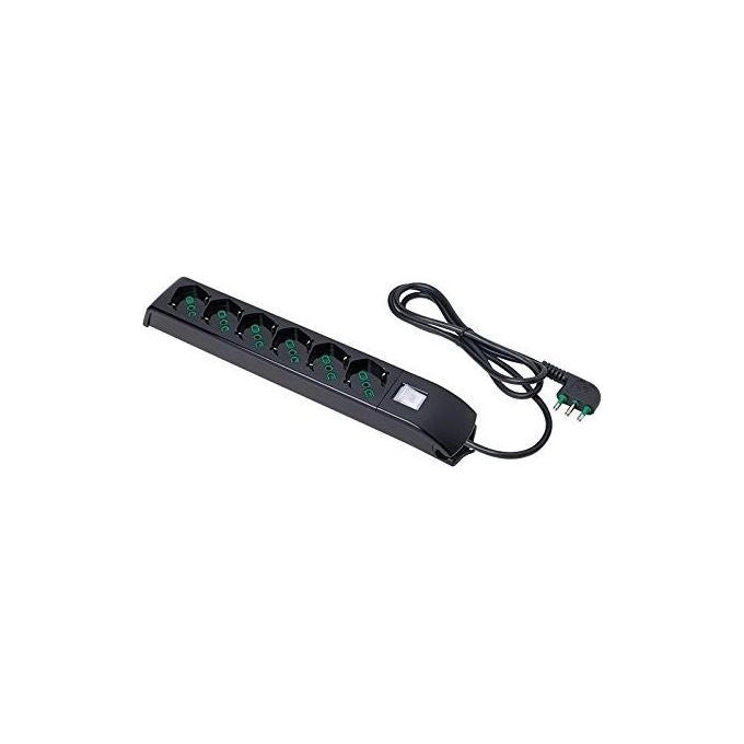 Fanton FME410201 Fido Multipresa 6 Prese Bipasso 2P+T 16A Interruttore Luminoso Cavo 1,5 m Spina S17 3500 W colore Nero