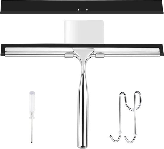 Douchewisser in acciaio inossidabile - multifunzionale - 1 pezzo - con labbra in silicone