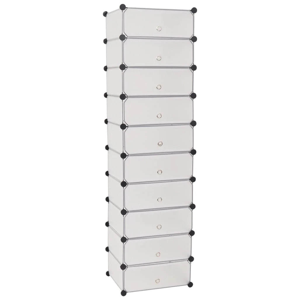 Scarpiera mobile contenitore per scarpe mobile ingresso/corridoio/soggiorno con 10 scomparti bianco 02_0021402