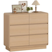 Cassettiera con 6 cassetti ¨C zephmum ¨C legno naturale 100x40x80