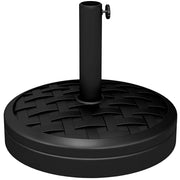 Sostegno per Ombrellone in Cemento 18 kg ¨C Zephmum ¨C Nero 32/38/48mm