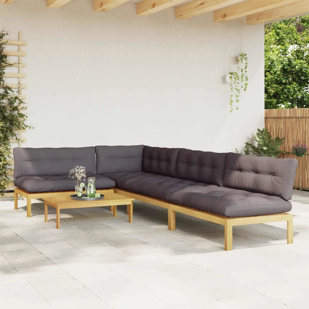 5 Pezzo Unità di divano pallet da giardino 3418291