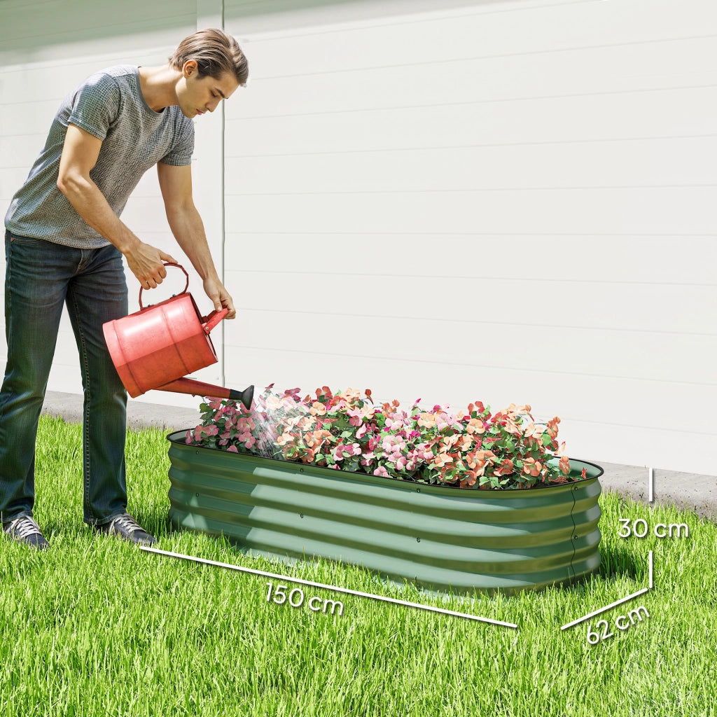 Fioriera Grande per Giardino ¨C Zephmum ¨C Verde 150x62x30 cm