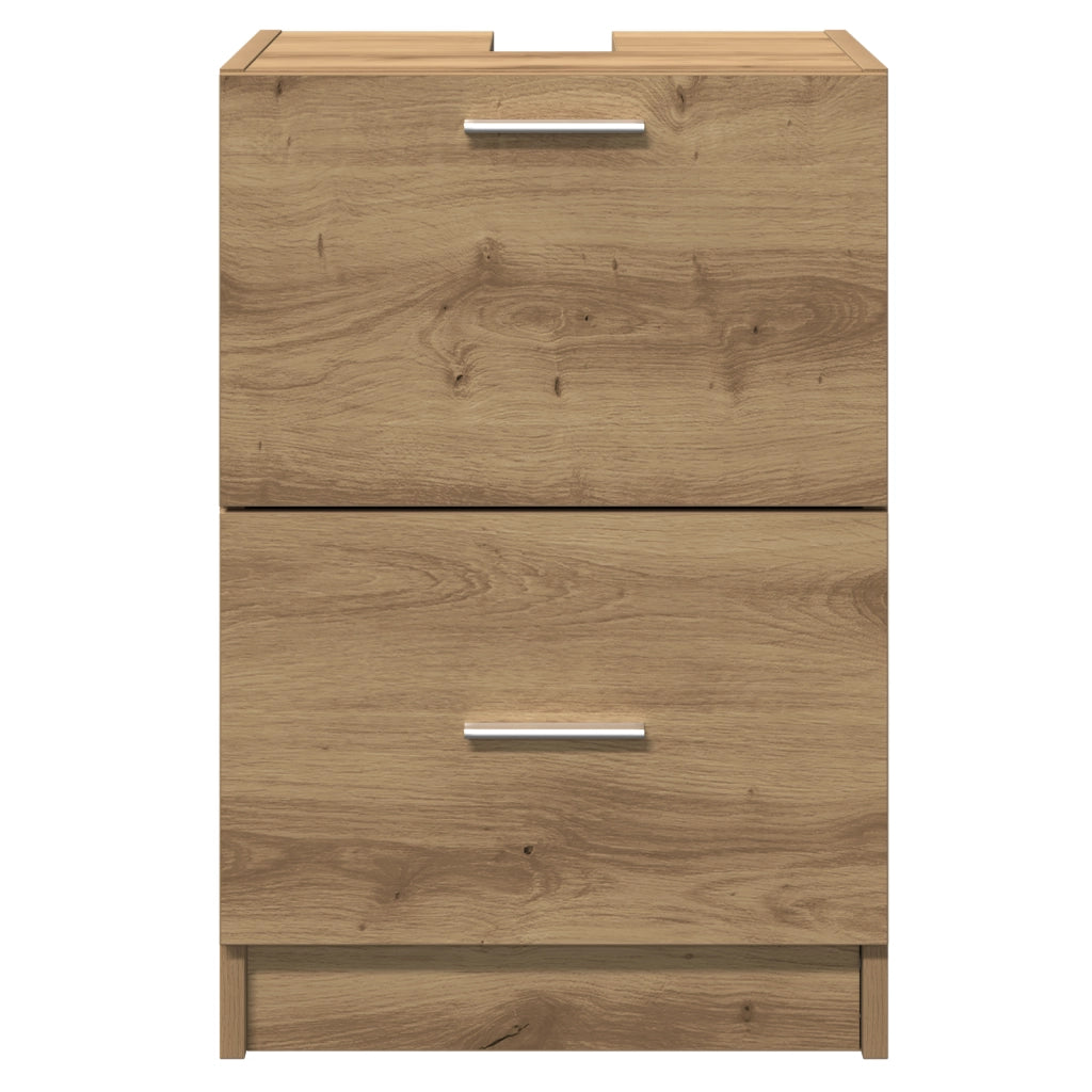 Mobile Lavabo Rovere Artigianale 40x37x59 cm Legno ingegnerizzato