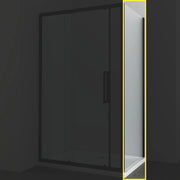 Ogomondo lato fisso per porta scorrevole slide 2 black nero cristallo 6 mm *** misure 87-89xh195 cm, confezione 1