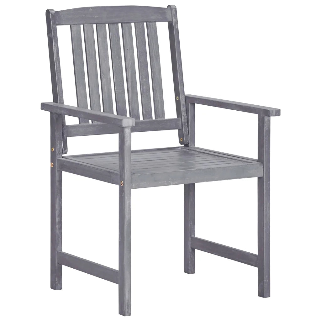 Set da Pranzo da Giardino 7 pz Legno Massello di Acacia Grigio 3098682
