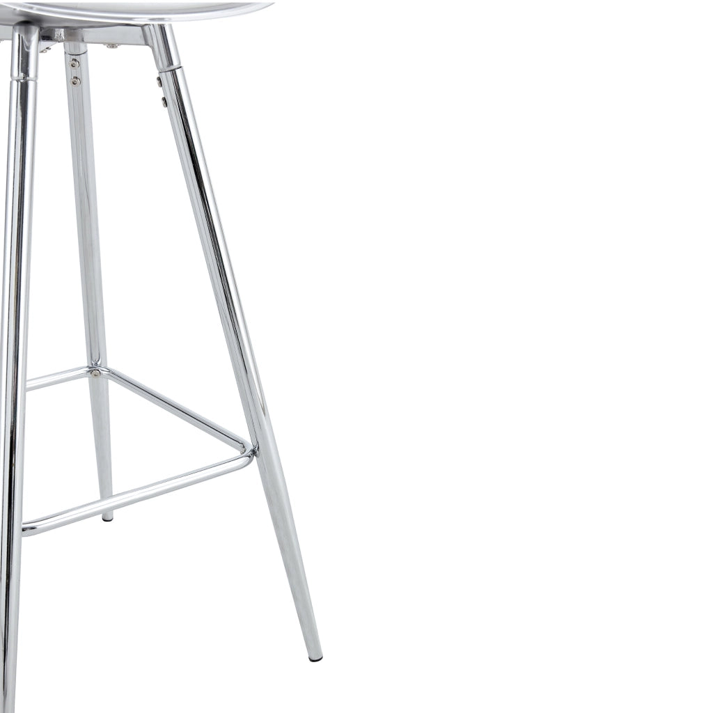 Sedie Trasparenti con Schienale, Struttura in Metallo ¨C MINIMAL ¨C Set 2 Pezzi, Soggiorno