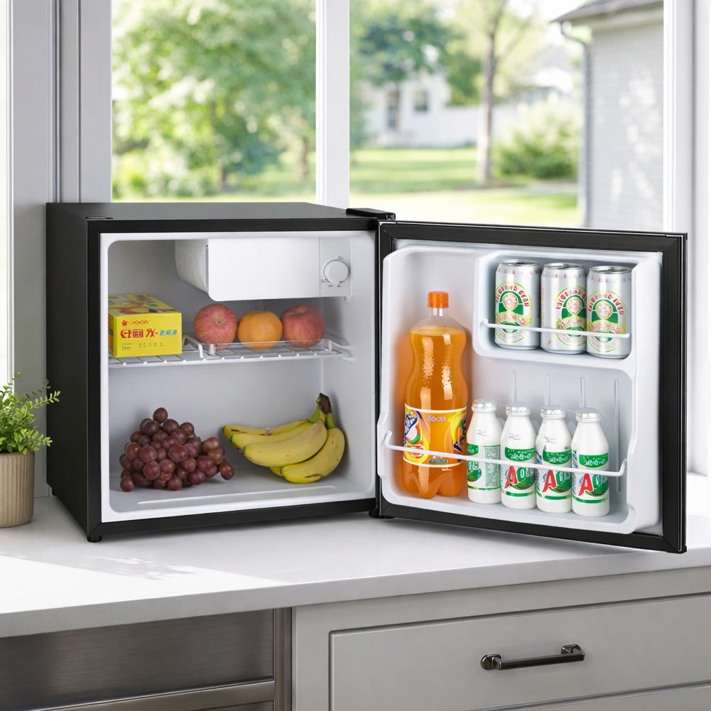 Frigorifero Elettrico Minifrigo Minibar 45 Lt Altezza 50 cm con Ghiacciaia Nero