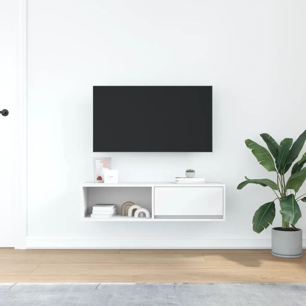 Mobile Porta TV Bianco 100x31x25,5 cm in Legno Multistrato 861472
