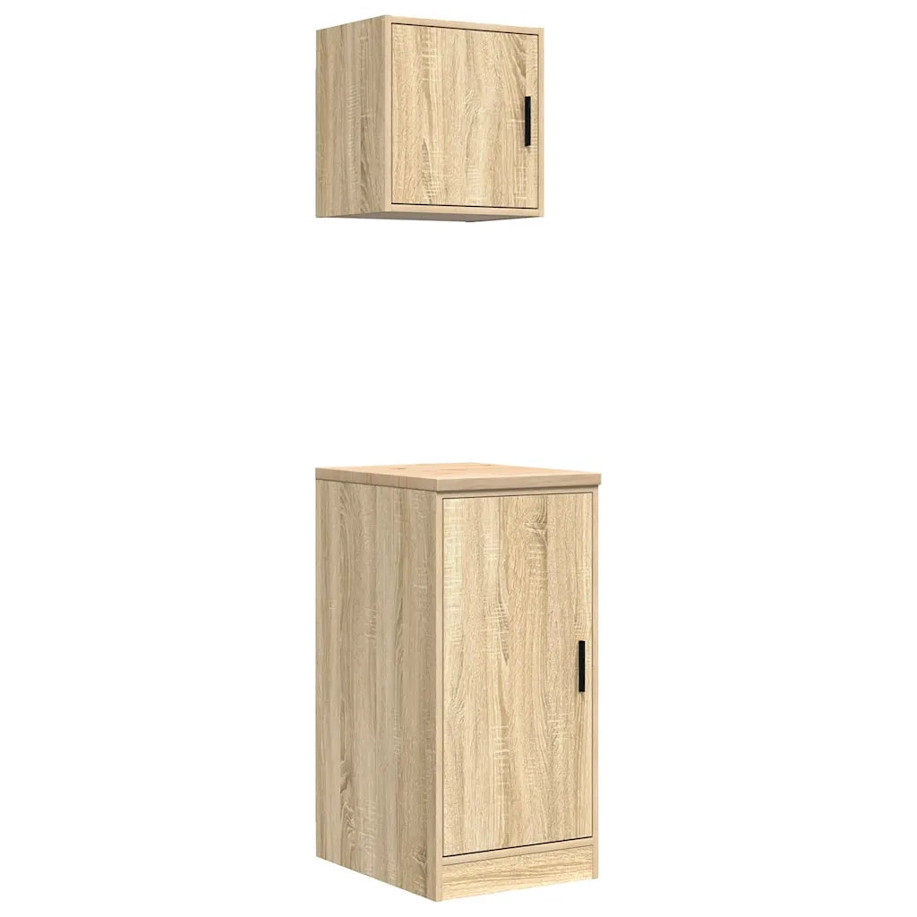 Armadi da Garage 2 pz Rovere Sonoma in Legno Multistrato 3328298