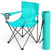 Seduta Portatile Opaca - Seduta da Campeggio con Porta Tazza - Borsa da Trasporto Inclusa - Peso Ridotto 1,7 kg - Sostiene fino a 110 kg - Struttura Metallica 81×51×42 cm