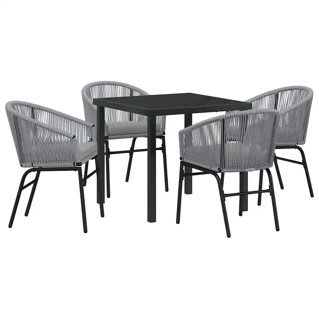 Set da Pranzo per Giardino 5 pcs Antracite