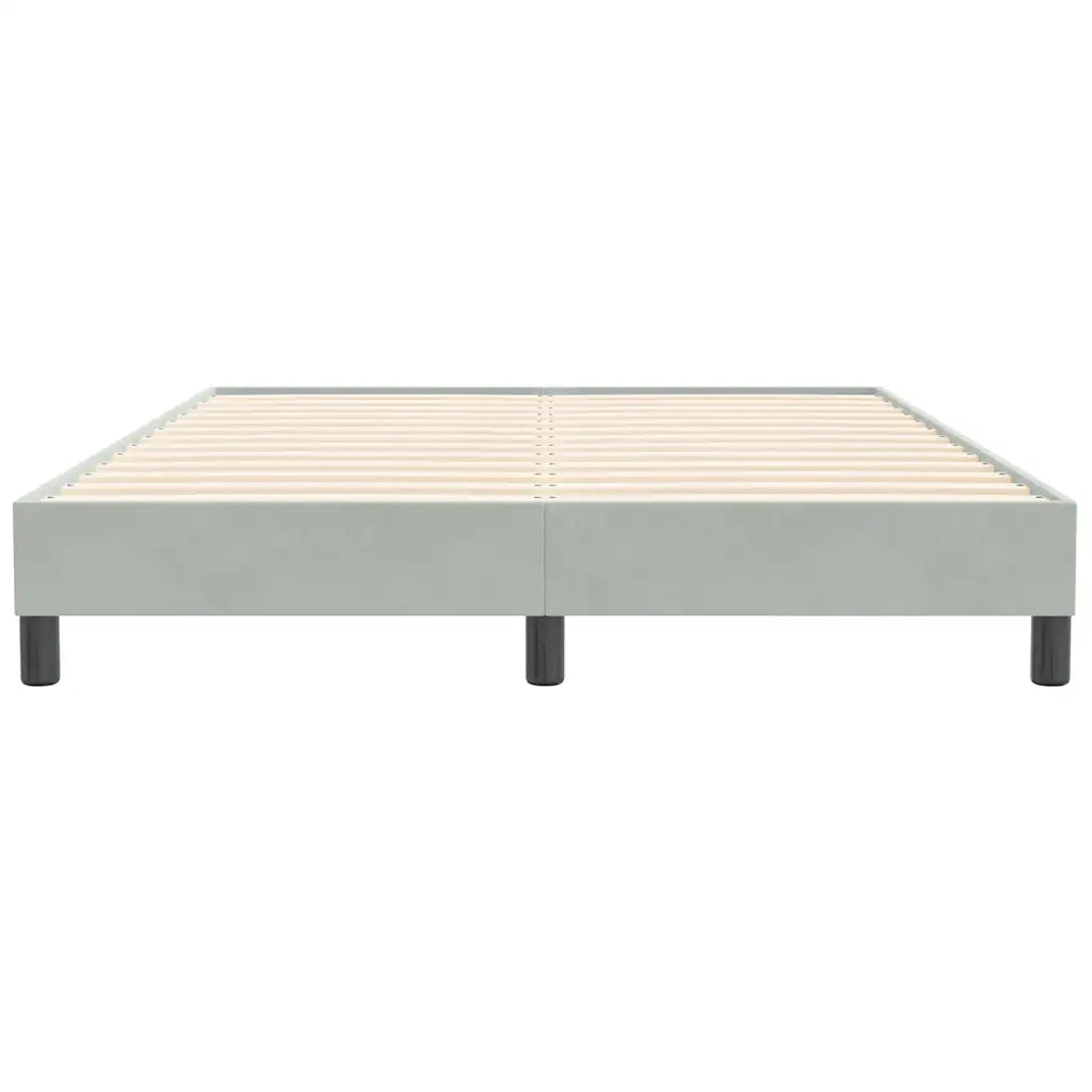 Giroletto senza Materasso-Struttura Letto Grigio Chiaro 160x210 cm Velluto