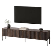 Brembana, Mobile Porta tv un Ripiano, 190x40x50h cm Marrone Noce