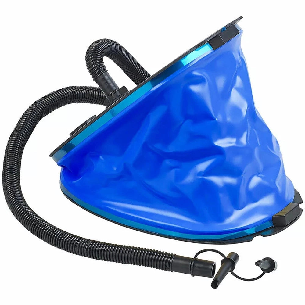 Trade Shop - Pompa A Pedale Blu 3lt Gonfiatore Portatile Piedi Gonfiabile A Soffietto 23x17cm 016999 -