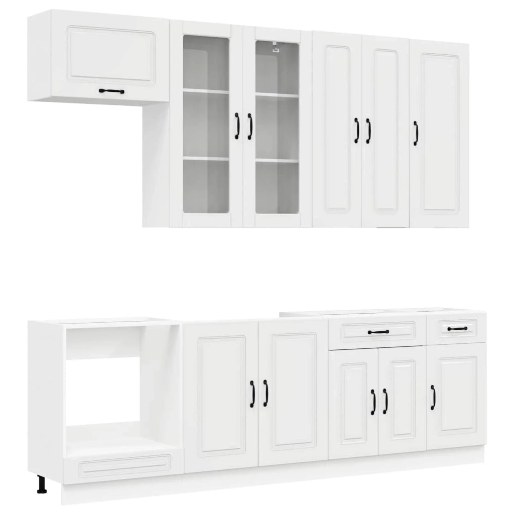 Unità Cucina KALMAR 8 pcs Bianco Lucido Legno ingegnerizzato 3438197