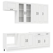 Unità Cucina KALMAR 8 pcs Bianco Lucido Legno ingegnerizzato 3438197