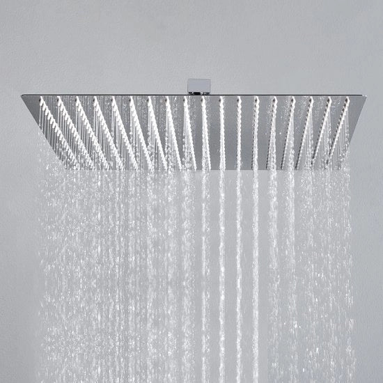 Doccia a pioggia da parete 40x40cm - Testa doccia integrata - Alta qualità acciaio inox 304