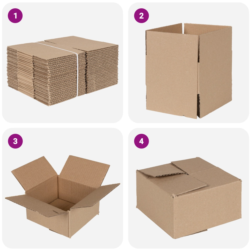 Scatola Pieghevole 50 pcs 15x15x8 cm Cartone