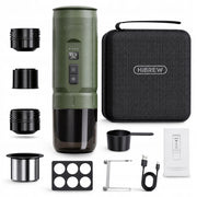 Macchina da Caffè Portatile HiBREW H4C Explorer 120W 7500mAh; Capsule e Caffè Macinato; Verde Militare