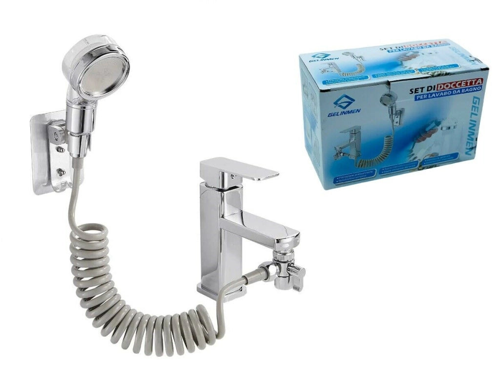 Set doccetta da lavabo per lavandino e bagno con doccia e tubo flessibile 3 IN 1