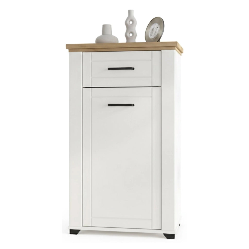 Rogeno, Mobile da Ingresso un Cassetto, 60.5x41x105h cm Bianco Opaco