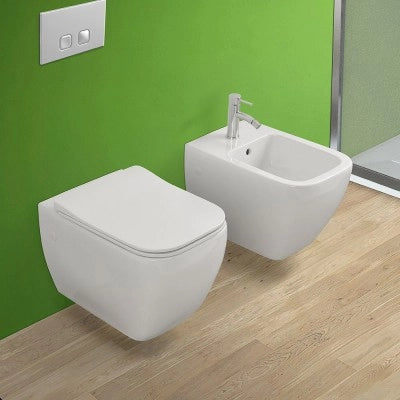 Copriwater compatibile Metropolitan bianco modello slim con chiusura rallentata