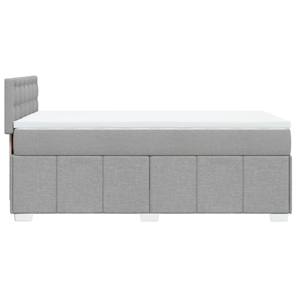 Giroletto a Molle con Materasso Grigio Chiaro 80x200 cm Tessuto 3286909
