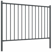 Fence Panel With Posts, Powder-coated Steel, 1.81 X 1 M, Anthracite