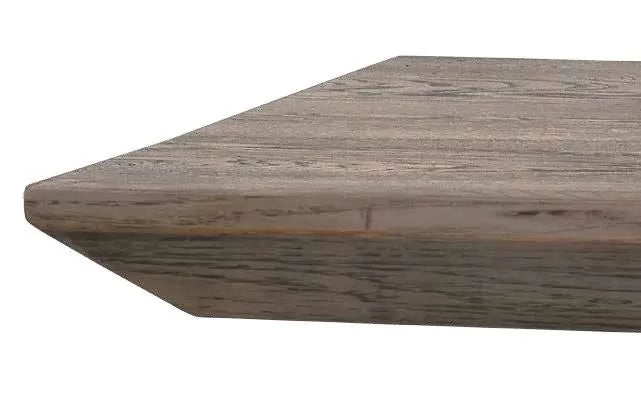 Tavolo big table fisso in rovere massello nodato finitura beton spessore 4 cm. misura l.250 p.100 h.75