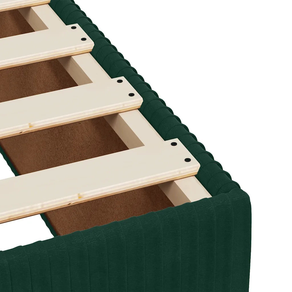 Giroletto senza Materasso Verde Scuro 120x190 cm Velluto 3284997