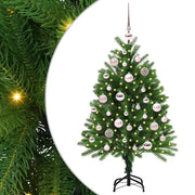 Albero di Natale con 150 LED con supporto-Luci decorative natalizie Verde 120 cm PE 224160