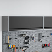 Armadio per Attrezzi a Muro con Porta a Gas Nera 100x25x35 cm