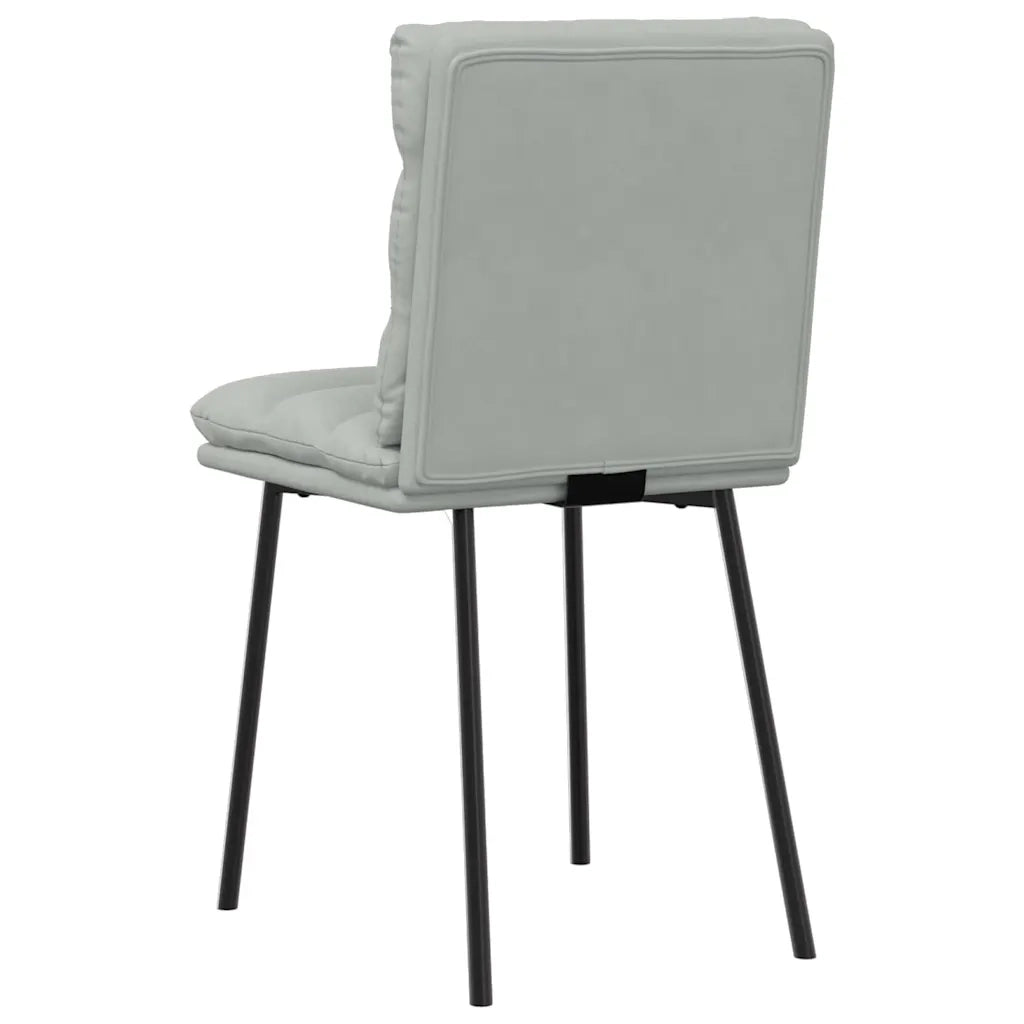 Sedie da Pranzo 6 pz Grigio Chiaro in Velluto 3315652