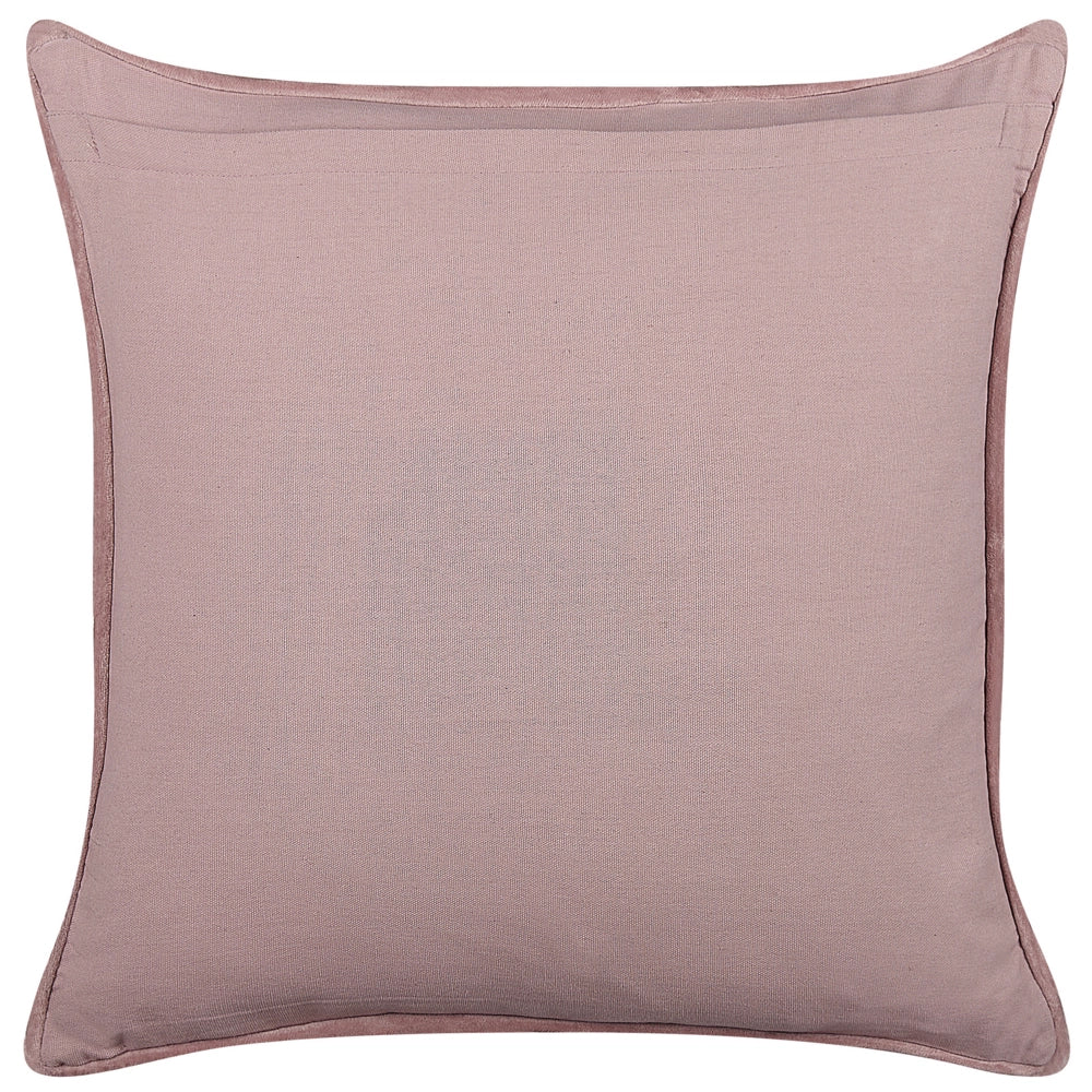 Cuscino in velluto con motivo floreale 45x45 cm rosa stile boho camera da letto soggiorno