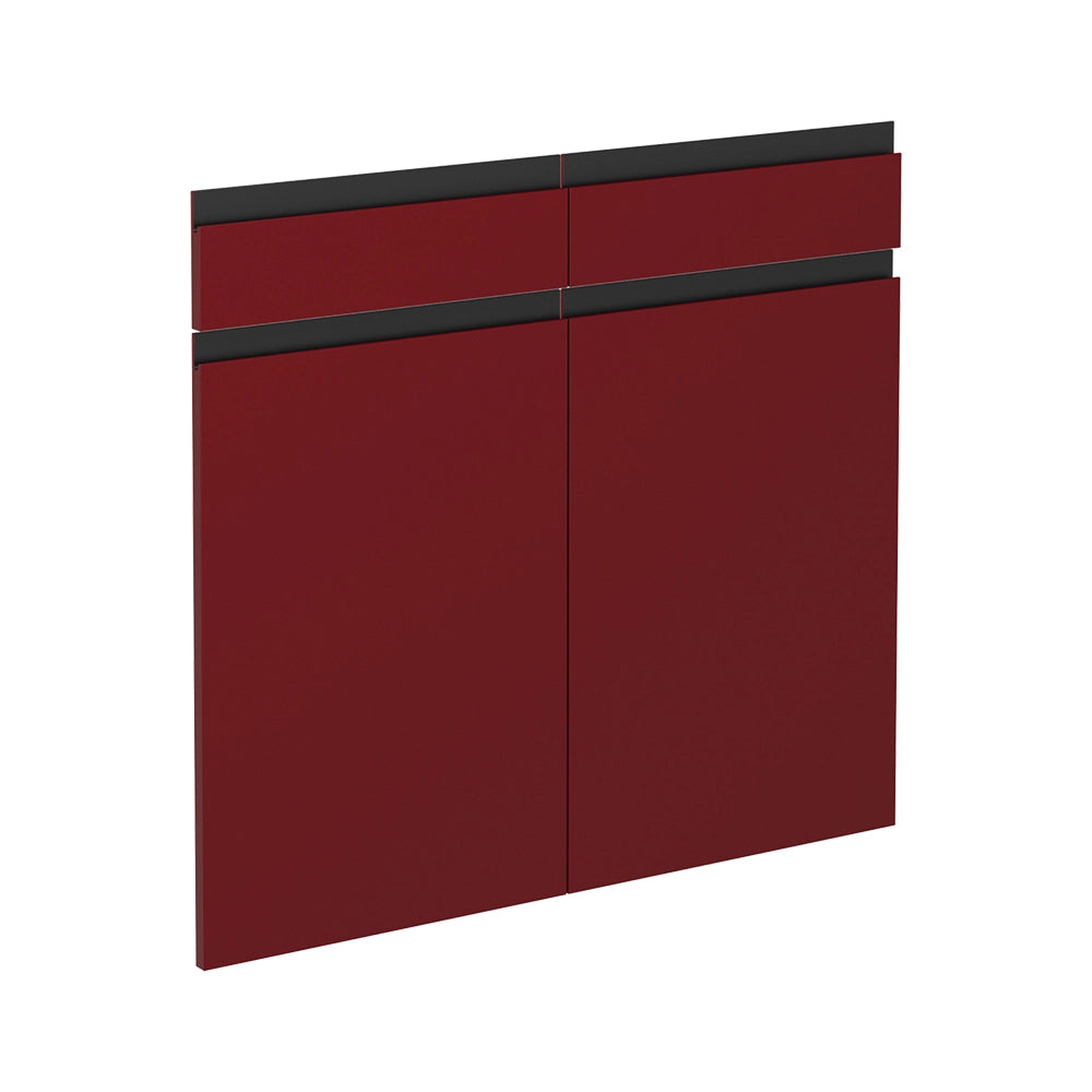 Vicco Frontale cucina Rosso 79.2 x 70.8 cm frontale del mobile per mobile base con cassetti