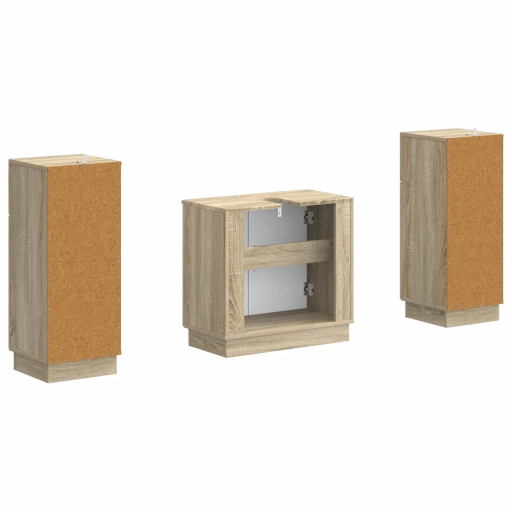 Set di Armadi da Bagno da 2 Pezzi HOORN Rovere Sonoma 3418037