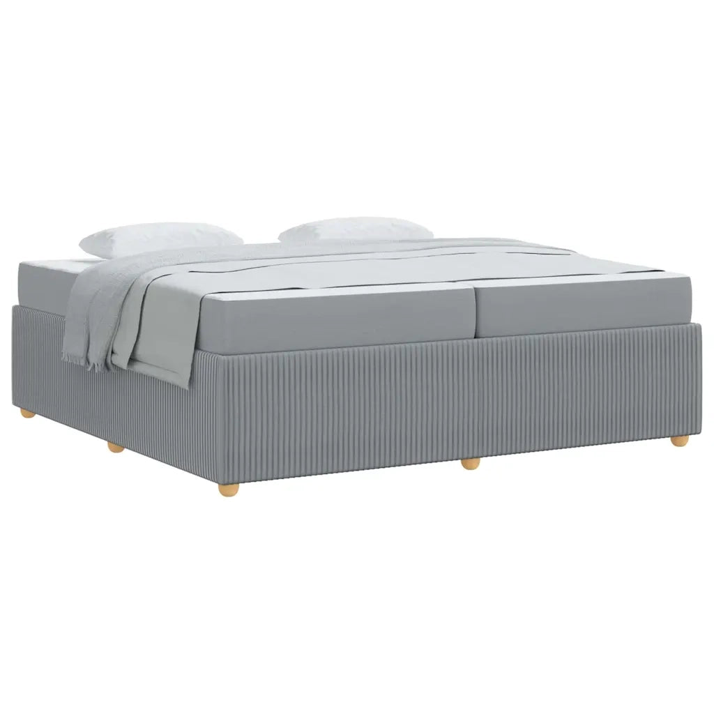 vidaXL Struttura letto con materasso Grigio chiaro 200 x 200 cm