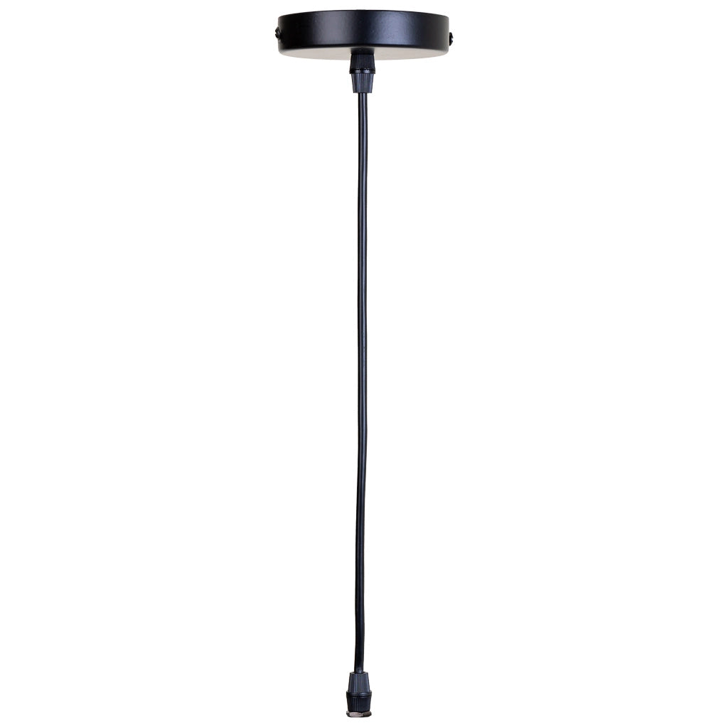 Plafoniera in metallo nero 43x26x100h