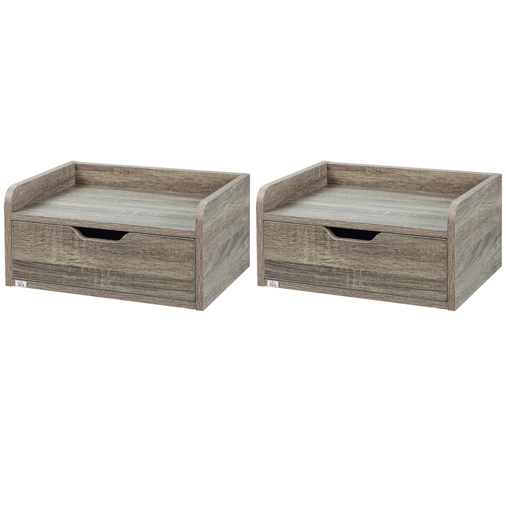Comodino sospeso ¨C zephmum ¨C grigio 40x30x19.5 cm