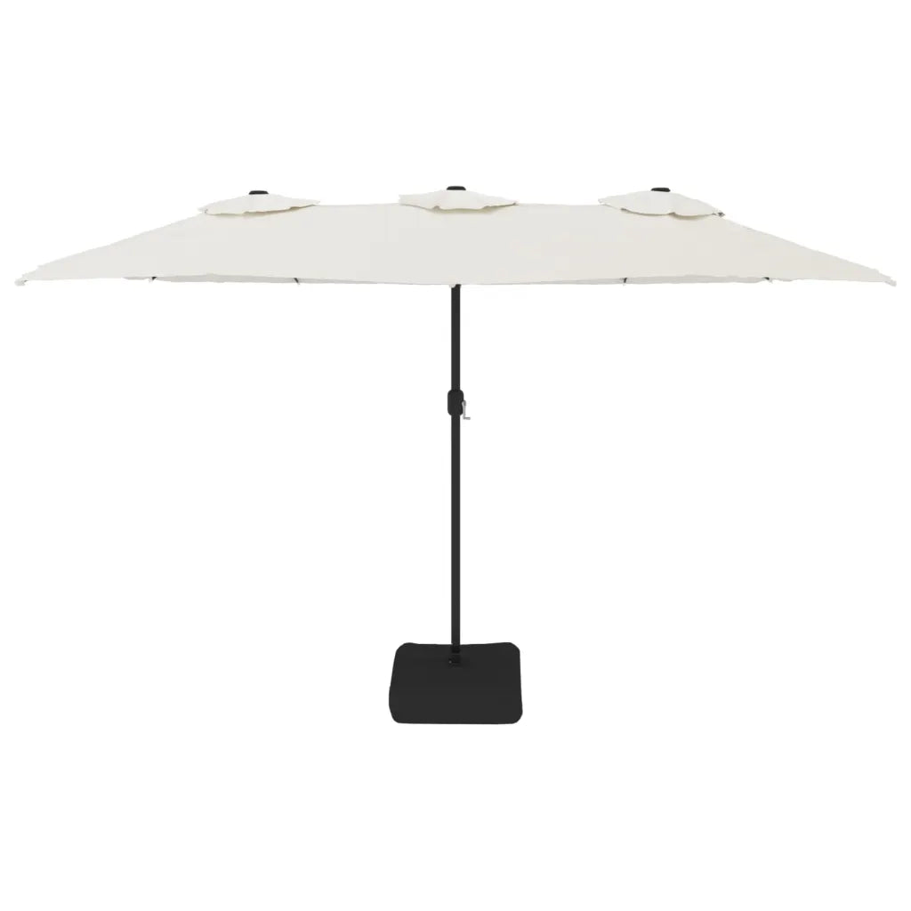 Ombrellone a Doppia Testa Bianco Sabbia 449x265 cm 362945