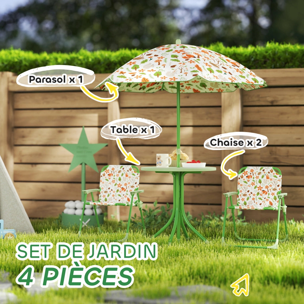 Set giardino bambini 4 pezzi ¨C zephmum ¨C motivo elefante e giraffa