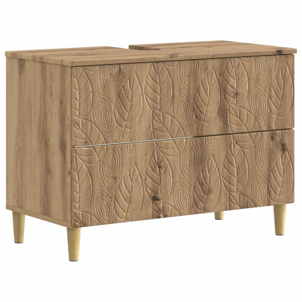 Armadio per Lavabo da Bagno DELFT Rovere Artigianale 897024
