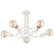 Plafoniera industriale crema nodo 5xE27 Alfa Wingo