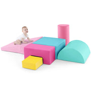 Blocchi rampicanti in schiuma per bambini 1-3 anni, Blocchi rampicanti set rampicante indoor con rettangoli Rosa-Giocattoli educativi