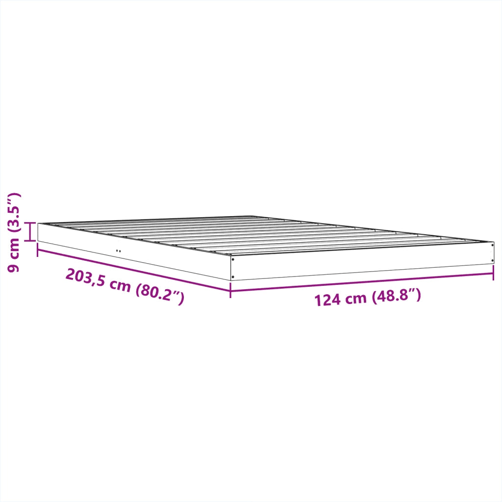 Giroletto Marrone Cera 120x200 cm in Legno Massello di Pino 847151